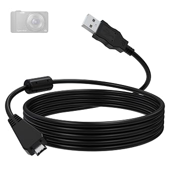 Sony VMC-MD3 Replacement USB Data Charger Cable for Sony Cybershot DSC-HX9V HX7 HX100V TX5 TX10 TX20 TX55 TX66 T99 T110 HX100 DSC-W350 W360 W380 W390 W560 W570 W570D W580 WX7 WX9 Digital Camera 5 FT
