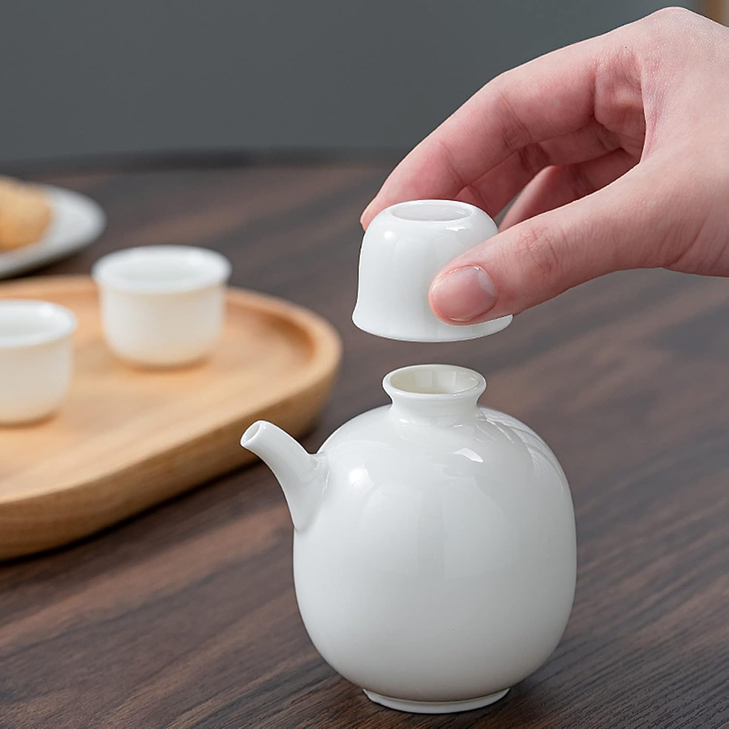 柿釉黒斑 徳利 人間国宝 鎌田幸二作