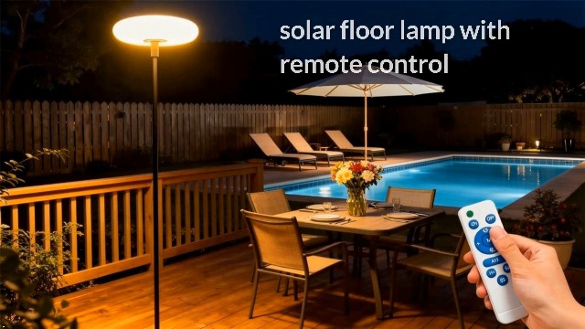 Image of Lightdot Solar Outdoor Floor Lamp for Patio, Waterproof USB Rechargeable Cordless Floor Lamp with 3 Brightness Modes,Height Adjustable(Max 74IN),Warm White 3000k Standing Solar Lights for Yard Garden