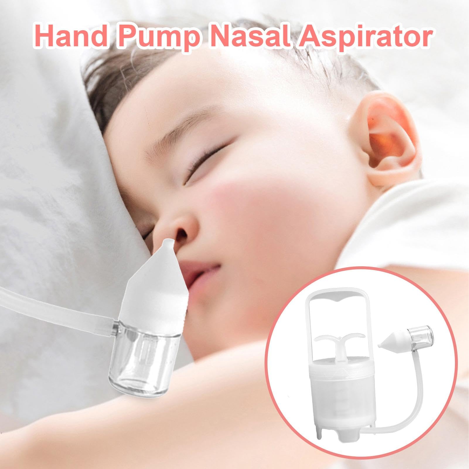 R?czny aspirator do nosa, ?cy aspirator do nosa dla malucha, przeno?ny | ?ci?gacz r?czny, podró?ny ?rodek do czyszczenia nosa, mocny aspirator do spania, do podró?y, spania i zabawy