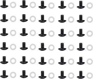GeeekPi 30PCS #10-32 x 5/16" Pan Head Screws with Washers for DeskPi RackMate T1/T0/T2 Server Cabinet (Black)