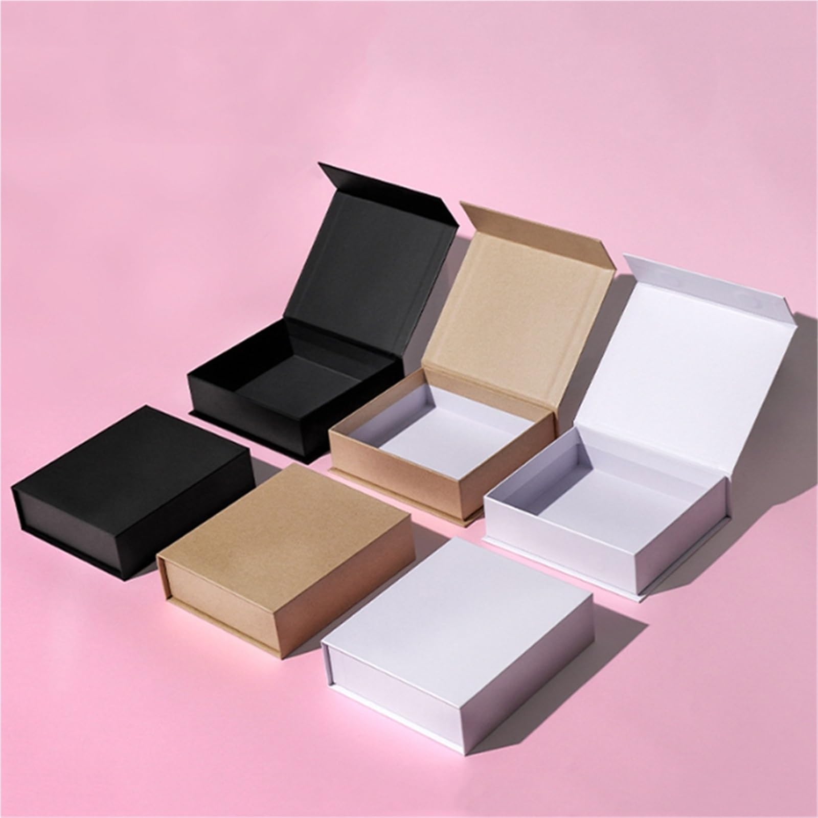 Geschenkbox 10/20 Stück kleine Klappschachteln | Geschenkbox for Hochzeit, Geburtstag, Party, Schmuck, Kosmetik, Verpackung aus Papier(Black,10pcs-14x12x4cm)