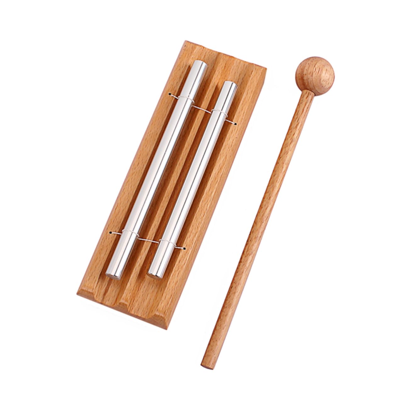 ifundom Outdoor Wind Chime Pole Music Wind Chimes Jingle Bell Stick Wooden Frame