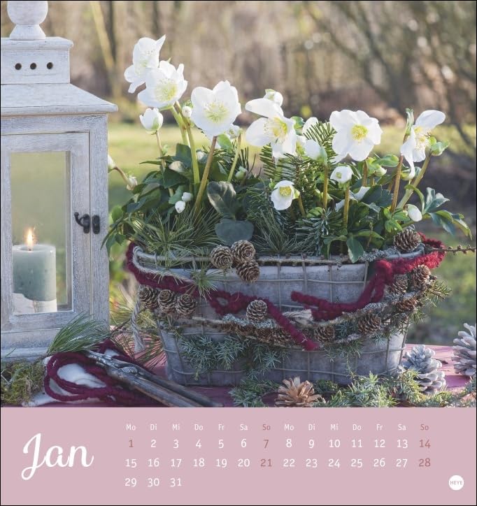 Blumengrüße Postkartenkalender 2024. Kleiner Kalender mit 12 traumhaften Fotos von Blumensträußen und Blüten. Zum Aufstellen oder Aufhängen. Blumen-Kalender 2024 mit Postkarten - Image 3