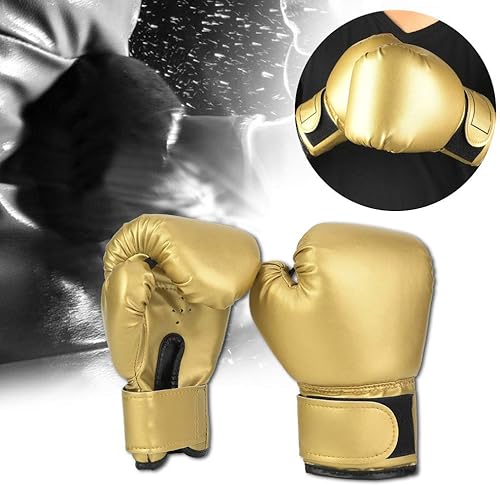 Miniatura 5 de Dilwe 1 par de guantes de boxeo para niños, guantes de boxeo de piel sintética, guantes de boxeo de saco de arena para entrenamiento
