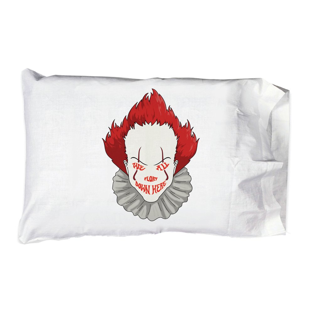 Hat SharkHat Shark Pillow Case Single Pillowcase - We All Float Down Here Horror Movie Clown