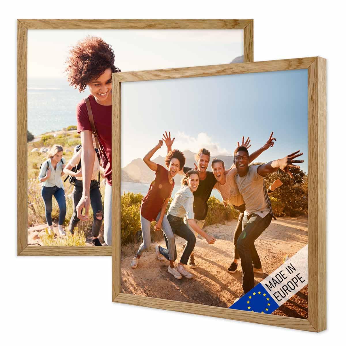 Kollyseek - Cadre Photo Bois Pin 30x45cm Avec Passe-Partout - Verre Acrylique Incassable