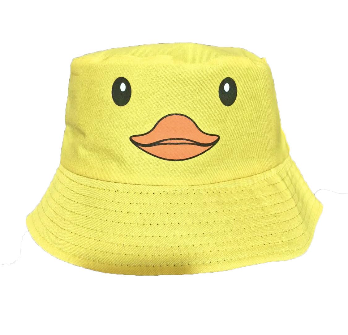 Kgm Unisex Duck Face Cool Cartoon Face Print Festival Holiday Sun Bucket Hat… (Duck Face)