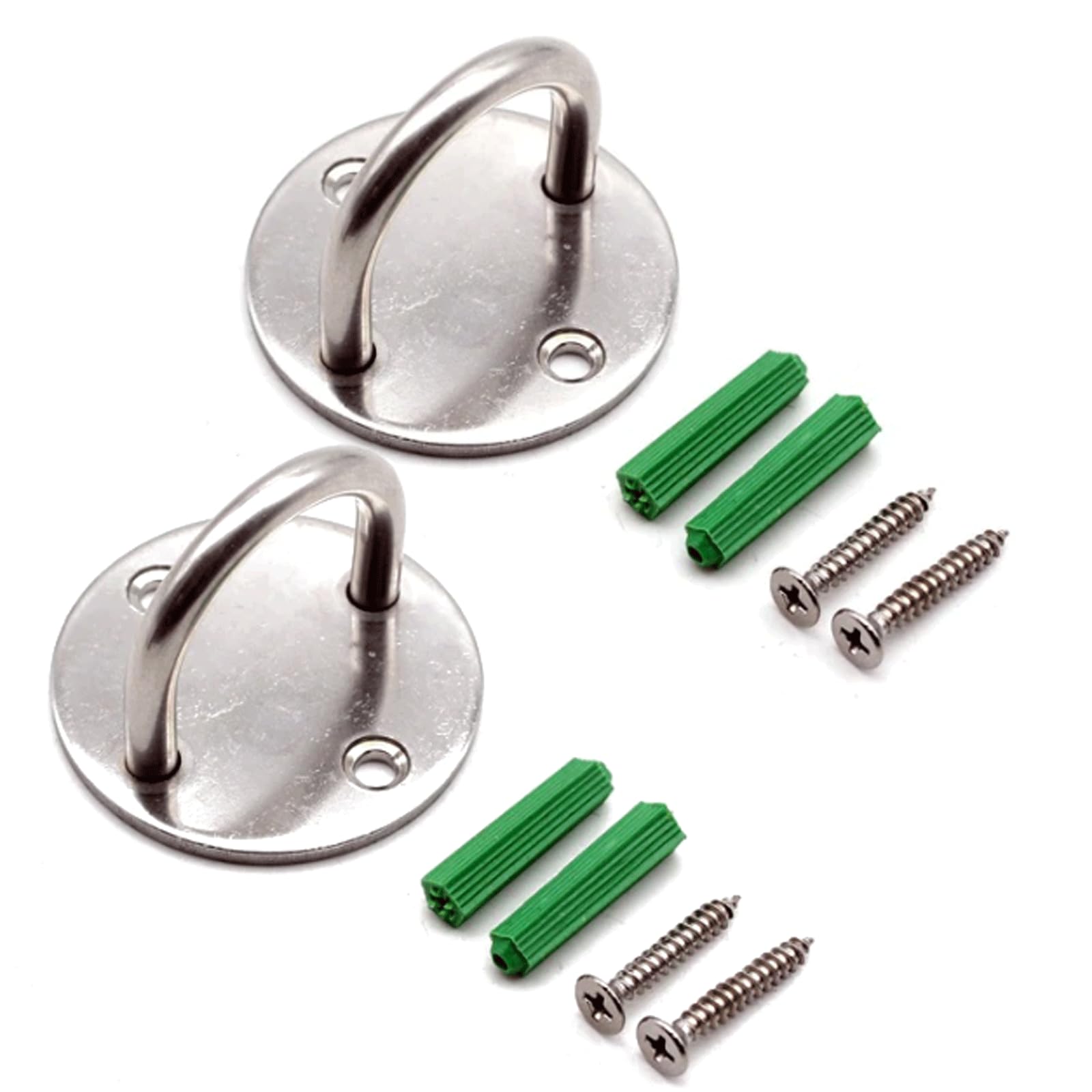 Swing Hook Stainless Steel Ceiling Hook Round Base U-Shaped Heavy Duty Swings Hammock Hook for Swing Set Bracket