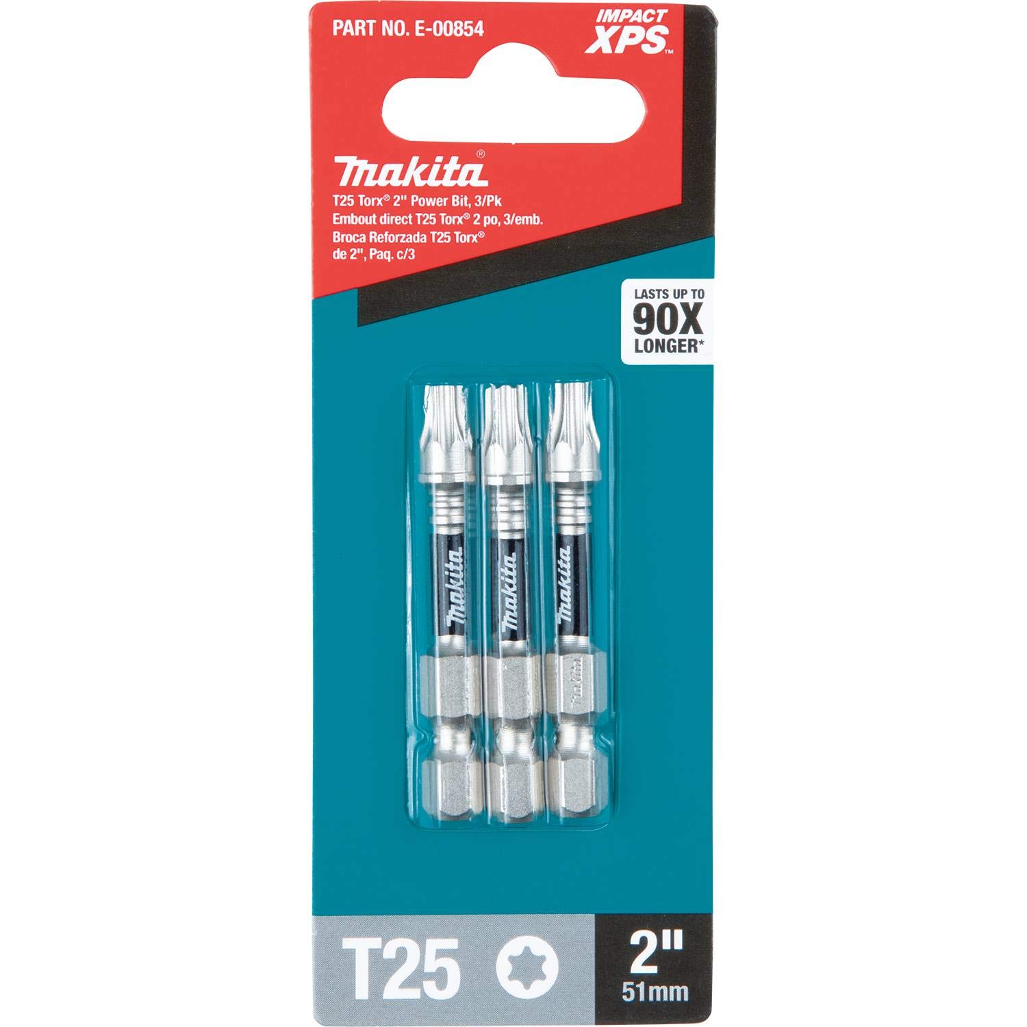 Makita E-00854 Zestaw końcówek udarowych Impact XPS™ T25, długość 5,08 cm, 3 szt.