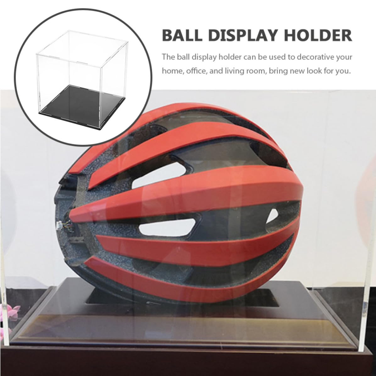 Caja de Exhibición Acrílica Transparente para Baloncesto, Polvo