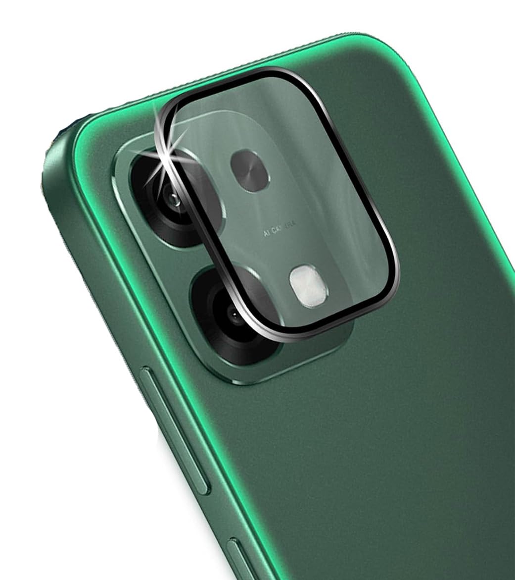 FabeKee Camera Lens Protectors for Oppo F33 5G Tough HD Individual Aluminum Alloy Lens Ring Cover, Scratch Resistant, Full Lens Cover| black-image-49