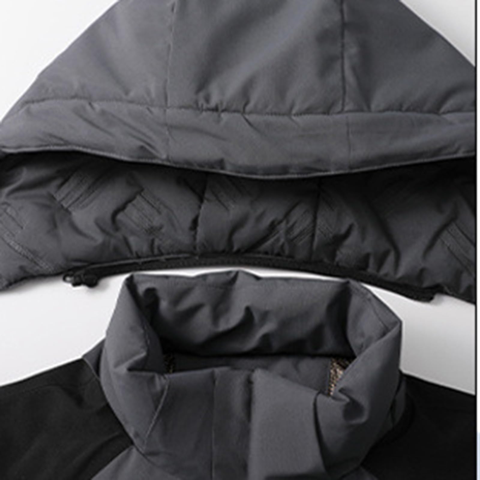 Chubasquero para hombre, impermeable, chaqueta softshell con capucha, chaqueta de lluvia a prueba de viento, chaqueta de primavera, chaqueta ligera, chaqueta de transición, chaqueta de senderismo