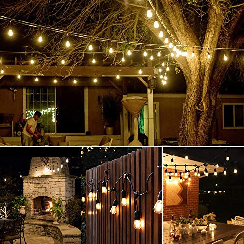 LED-Outdoor-String-Lights-Geecol-49Ft-Waterproof-IP65-Commercial-Grade-S14-Heavy-Duty-Festoon-String-Light-15-Hanging-Sockets-with-15-S14-2W-LED-Bulb-Warm-White-2700K-for-Party-Patio-Garden-Energy-Cla