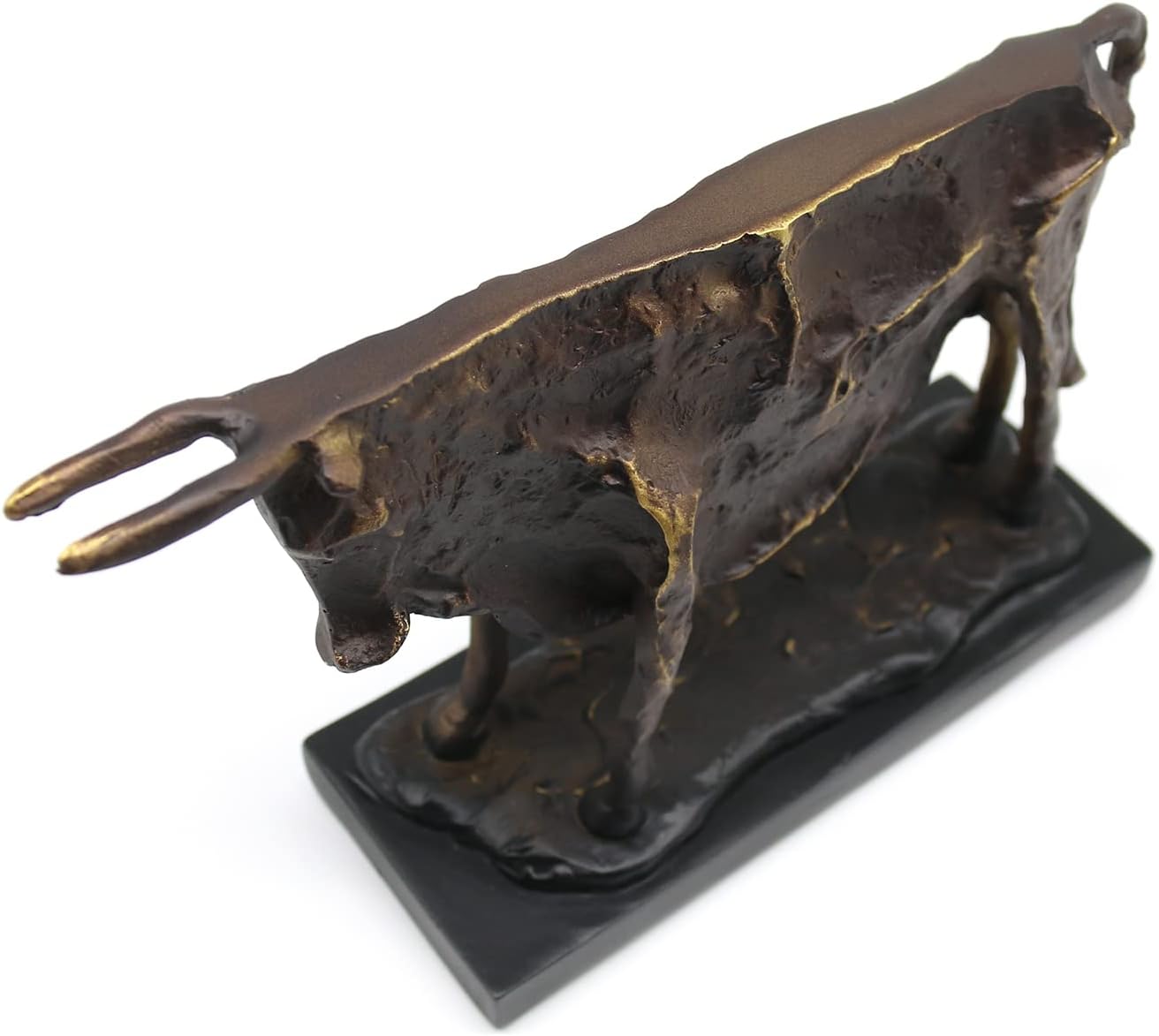 Lukitas Bull Statues and Sculptures, Animal Statue Home Decor, Art Creative Decoration for Living Room, Brown, Resin : Home & Kitchen