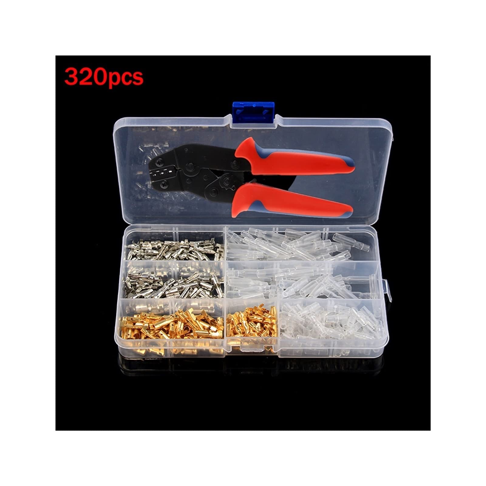 400/320 / 240 unids Hombre Mujer Terminales Motocicleta Crimpa Conectores de Bala Alambre eléctrico SN48B Alicates(400pcs with SN-48B)
