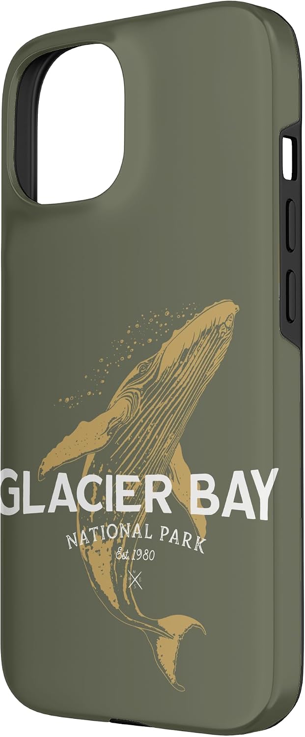 Glacier Bay National Park Vintage Alaska Humpback Whale Case for iPhone 15 image 2