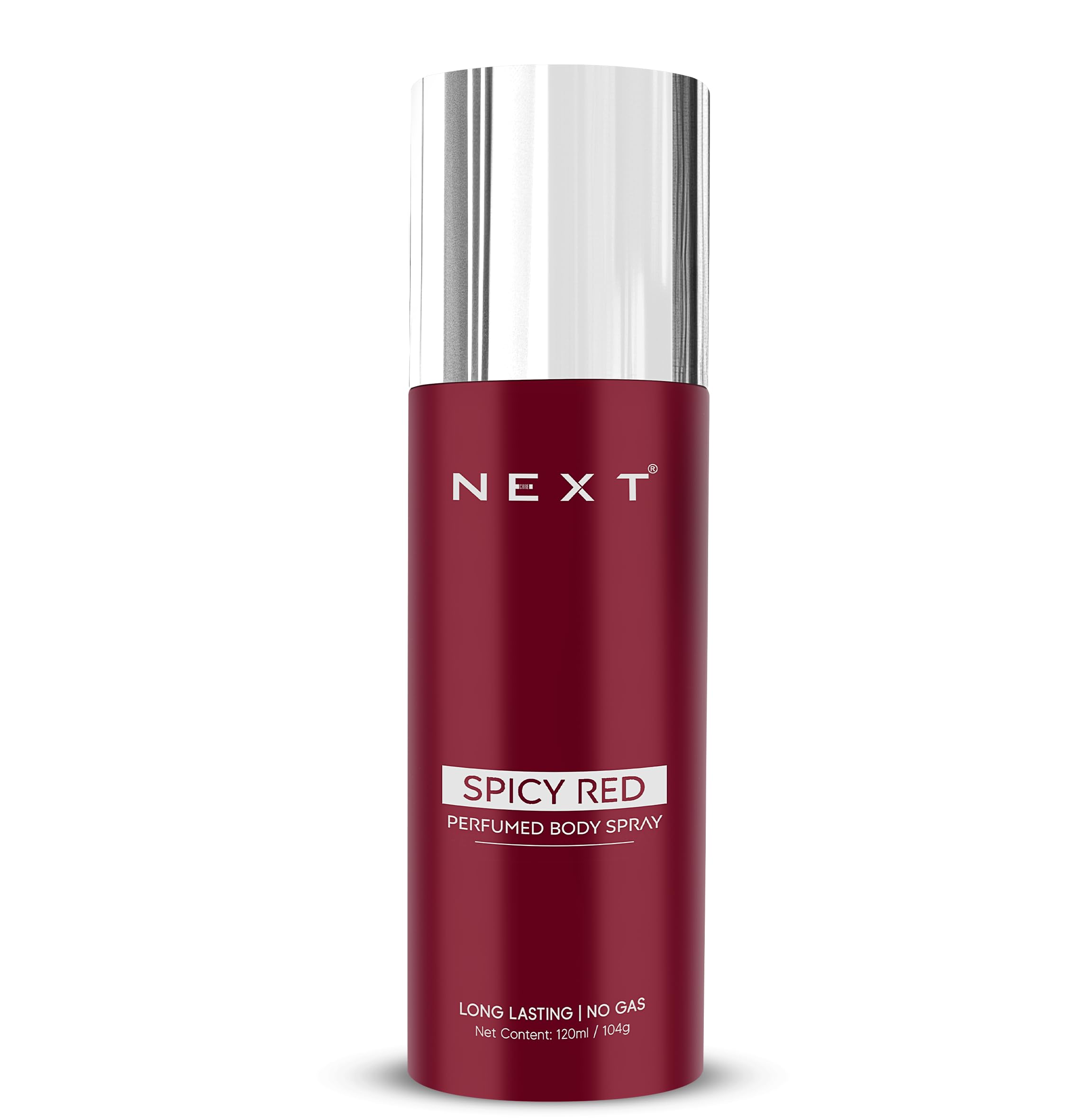 Next Care Spicy Red No Gas Perfumed Body Spray, Long-Lasting Unisex Deodorant Spray with Coriander & Bergamot Notes, 120 ml