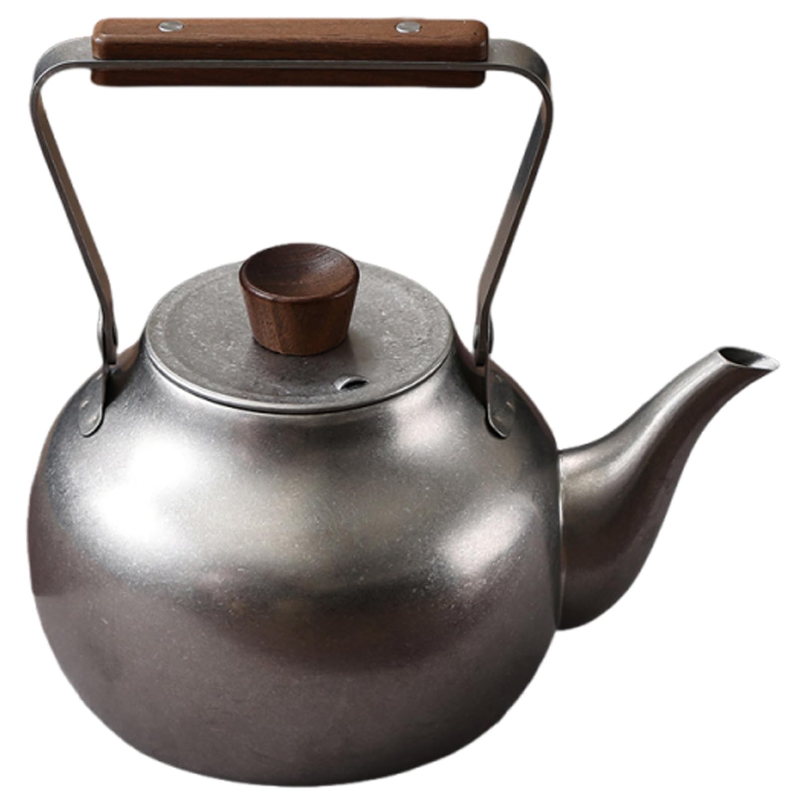 Bollitore per Tè in Acciaio Inox da 1l con Manico Resistente al Calore e Filtro Integrato a Maglia Fine, Infusore Rimovibile per Preparare Tè Aromatici