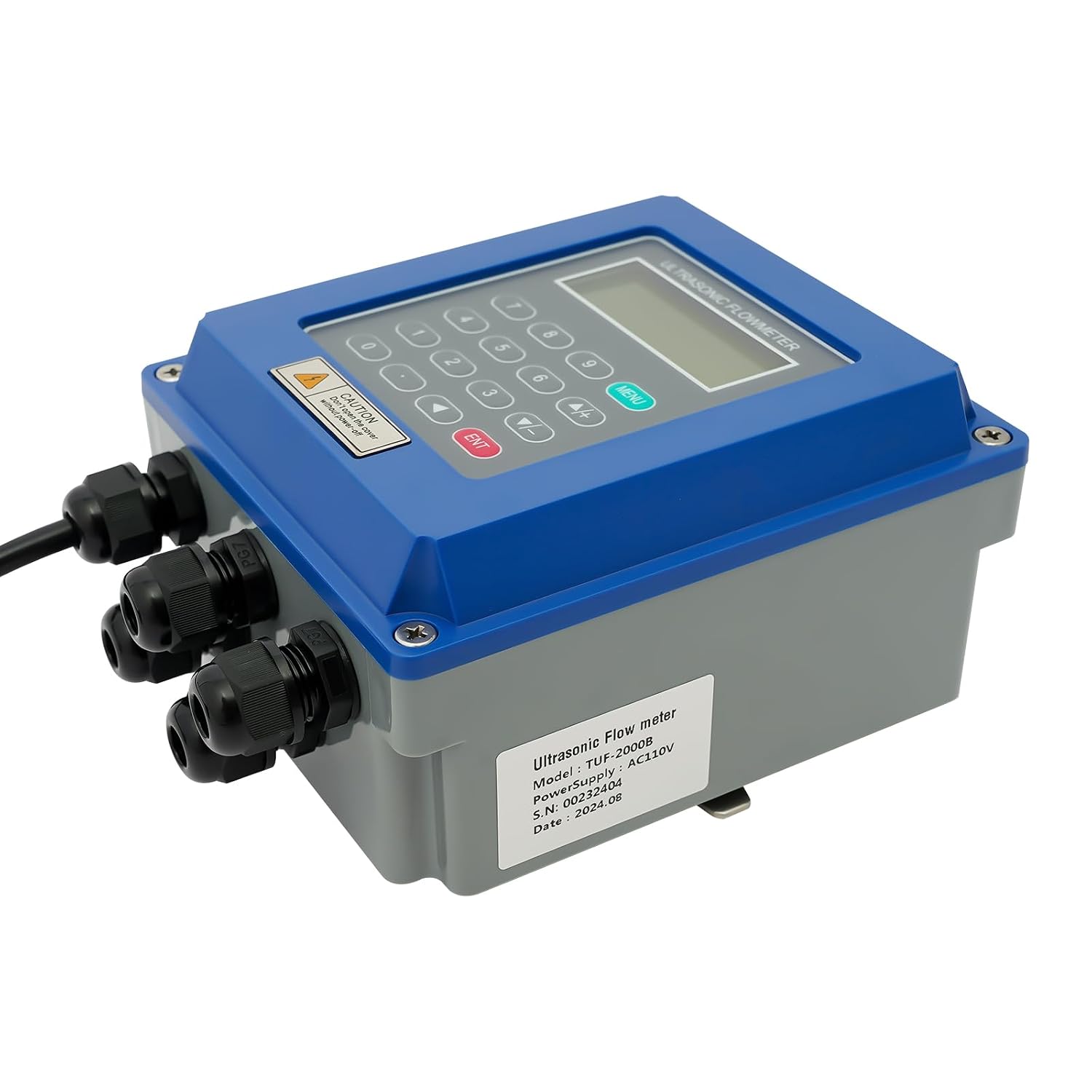 TUF-2000B DN20~DN700mm Portable Ultrasonic Flow Meter,Fixed Clamp Digital Liquid Flowmeter IP67 Protection with TM-1 & TS-2 Transducers