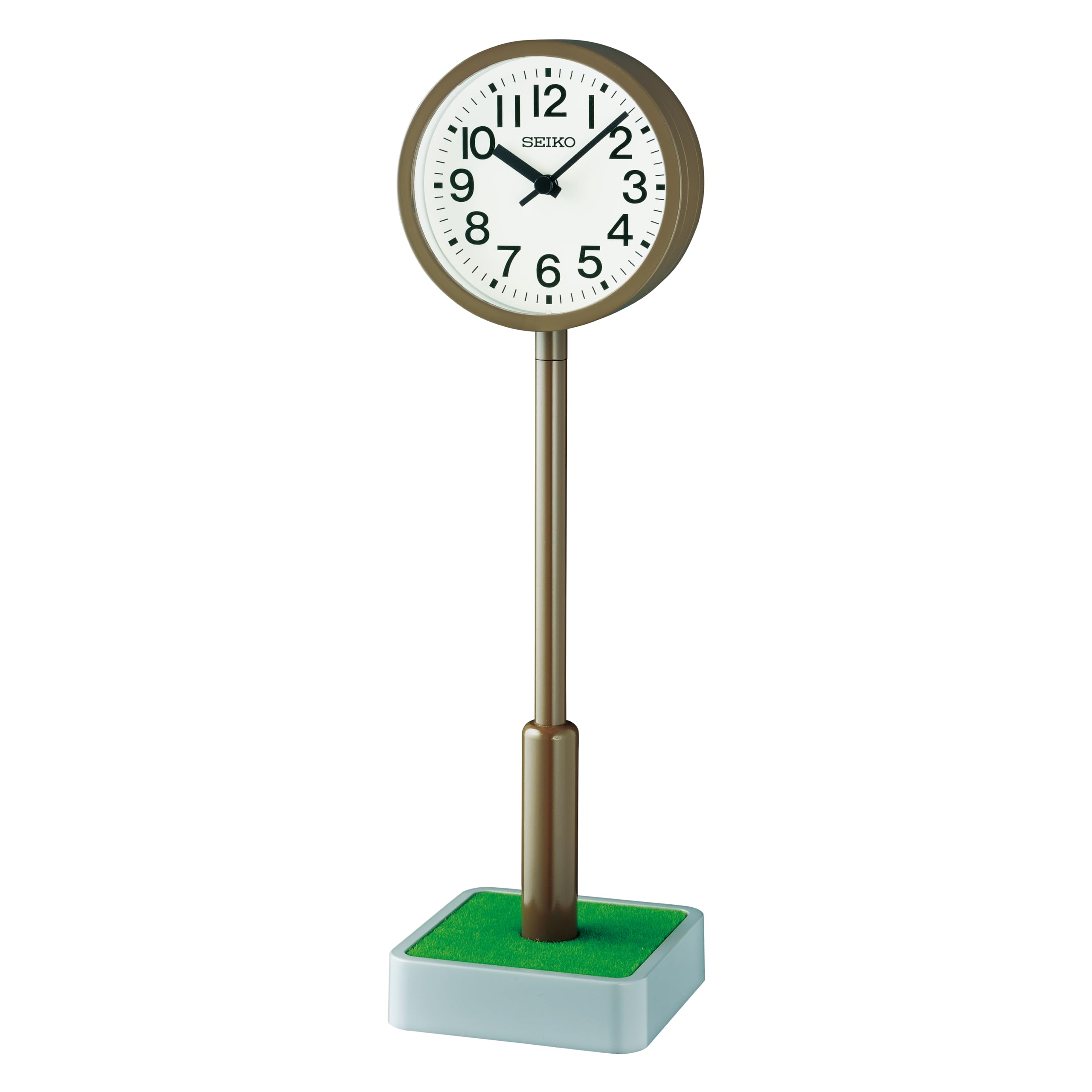 Seiko Metro Non Ticking Desk Table Clock, 12 Inch, Black