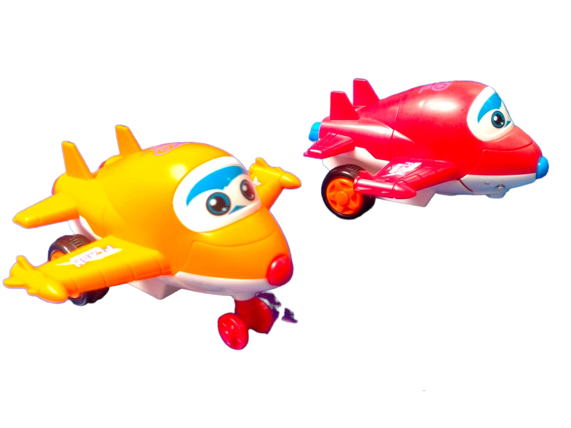 Caught Trendy Combo of 2 Cute Character Push n Go Back Transforming Battle Airplane Fight Action Figure Toy Vehicle for Kids and Best Birthday Return Gift for Kids 3+ Age. (B0BFLT556P) Amazon Price History, Amazon Price Tracker