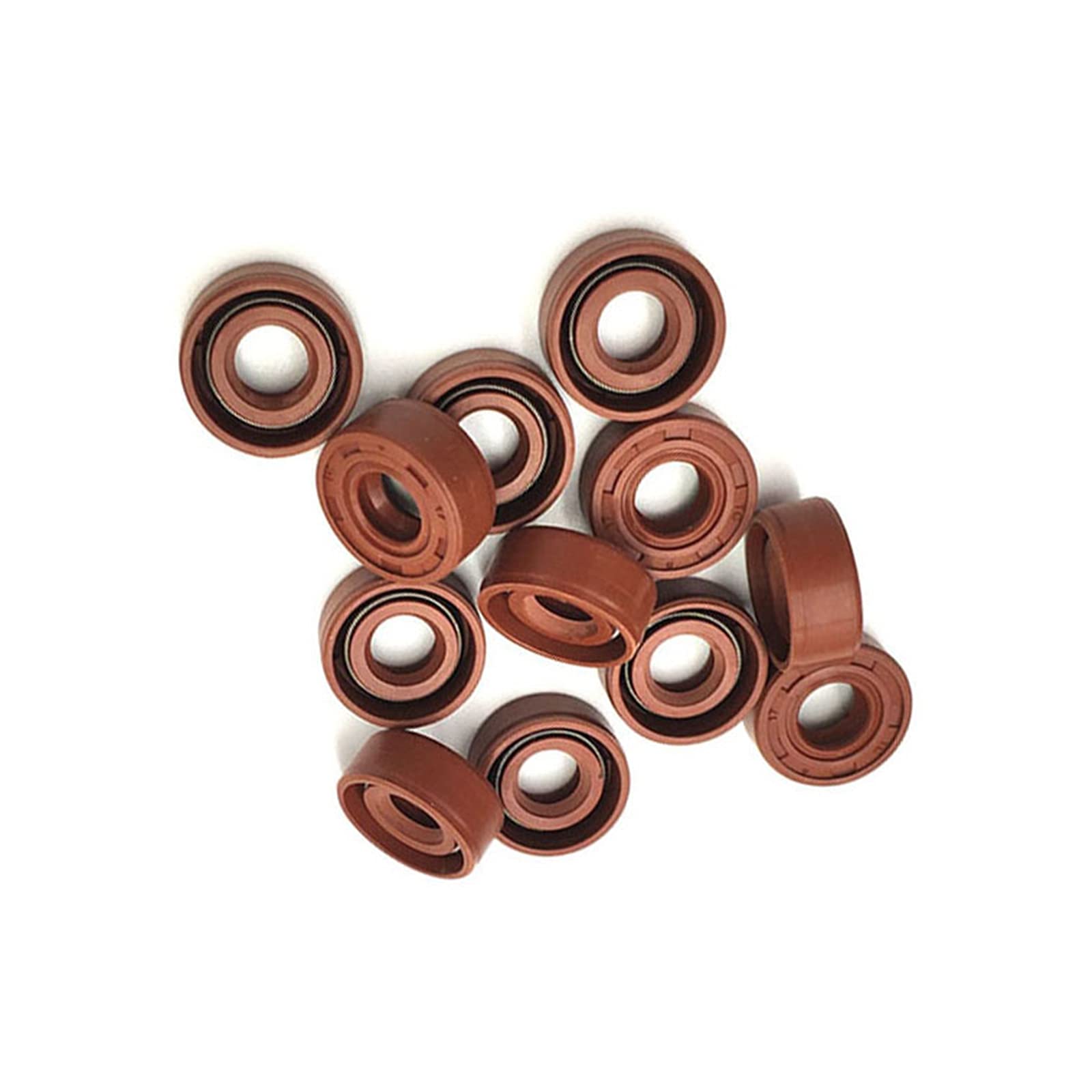 FKM Wellendichtring Tc Typ Covered Doppel Lippe Mit Garter Simmering, 8X22X5mm 2Pcs