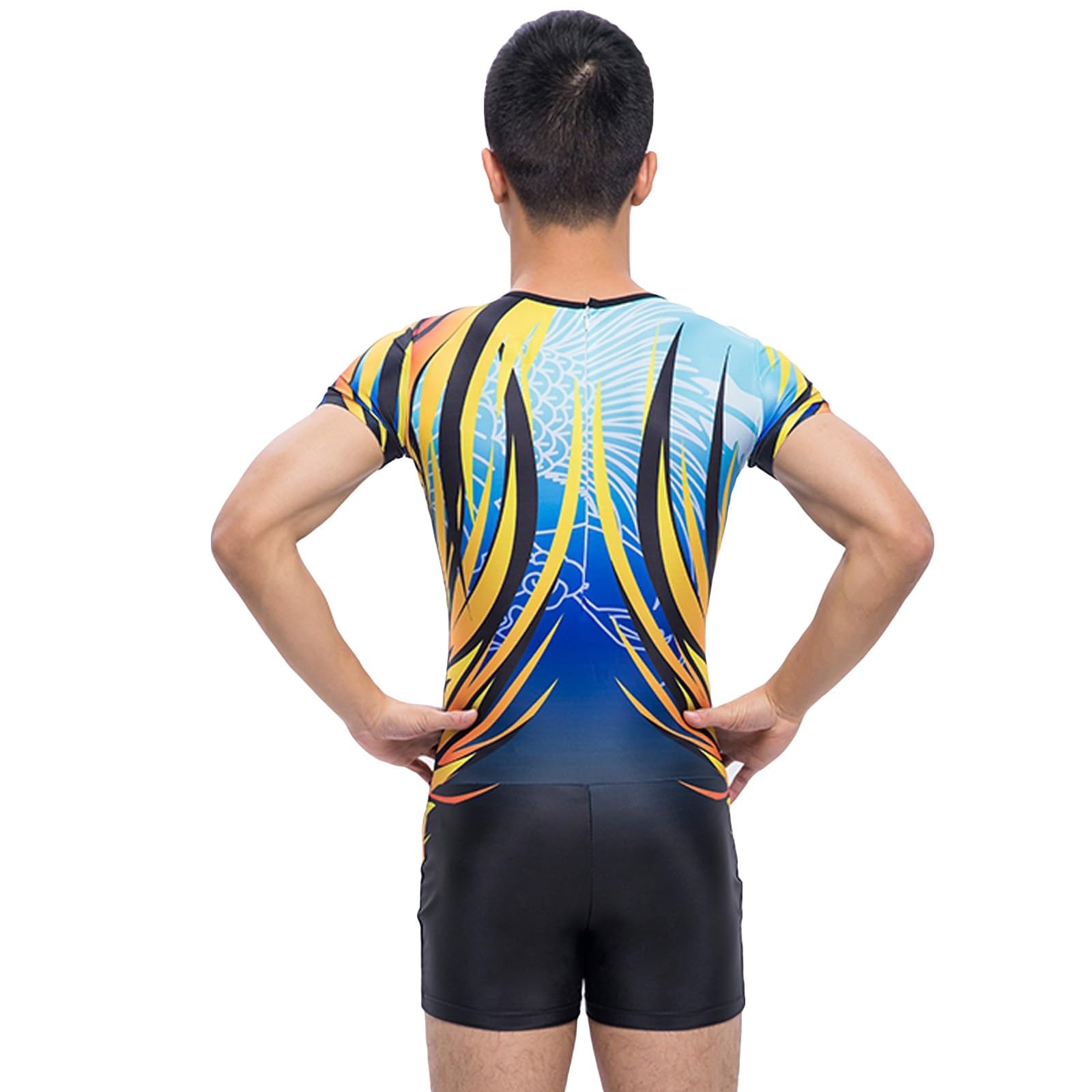 Leotardos De Gimnasia Rítmica Niño Hombre Secado Rápido Alta Elasticidad Trajes De Actuación Transpirables Hechos A Mano