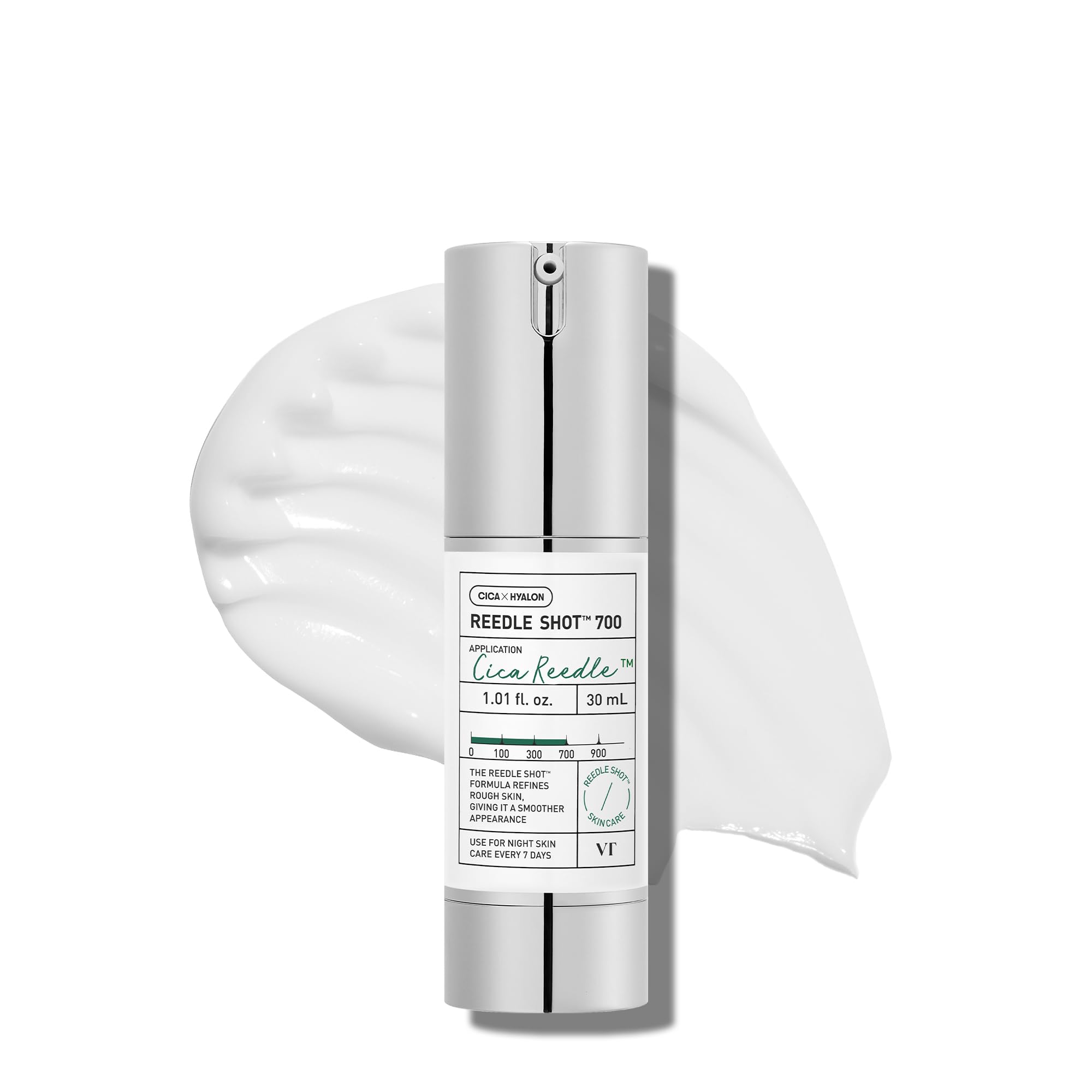 VT COSMETICS CICA Reedle Shot 700 | Spicule Microneedling Serum for Pore Care&Exfoliation, Exosome&Centella Asiatica for Glass Skin, Acne&Blemish Care, Korean Skin Booster (1 Fl Oz / 30ml)