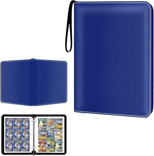Miniatura 9 de HESTECH Card Binder 9-Pocket for Trading Card Games TCG, 900 Pockets Card Holder with 50 Removable Sleeves with Zipper for Baseball Football Sports