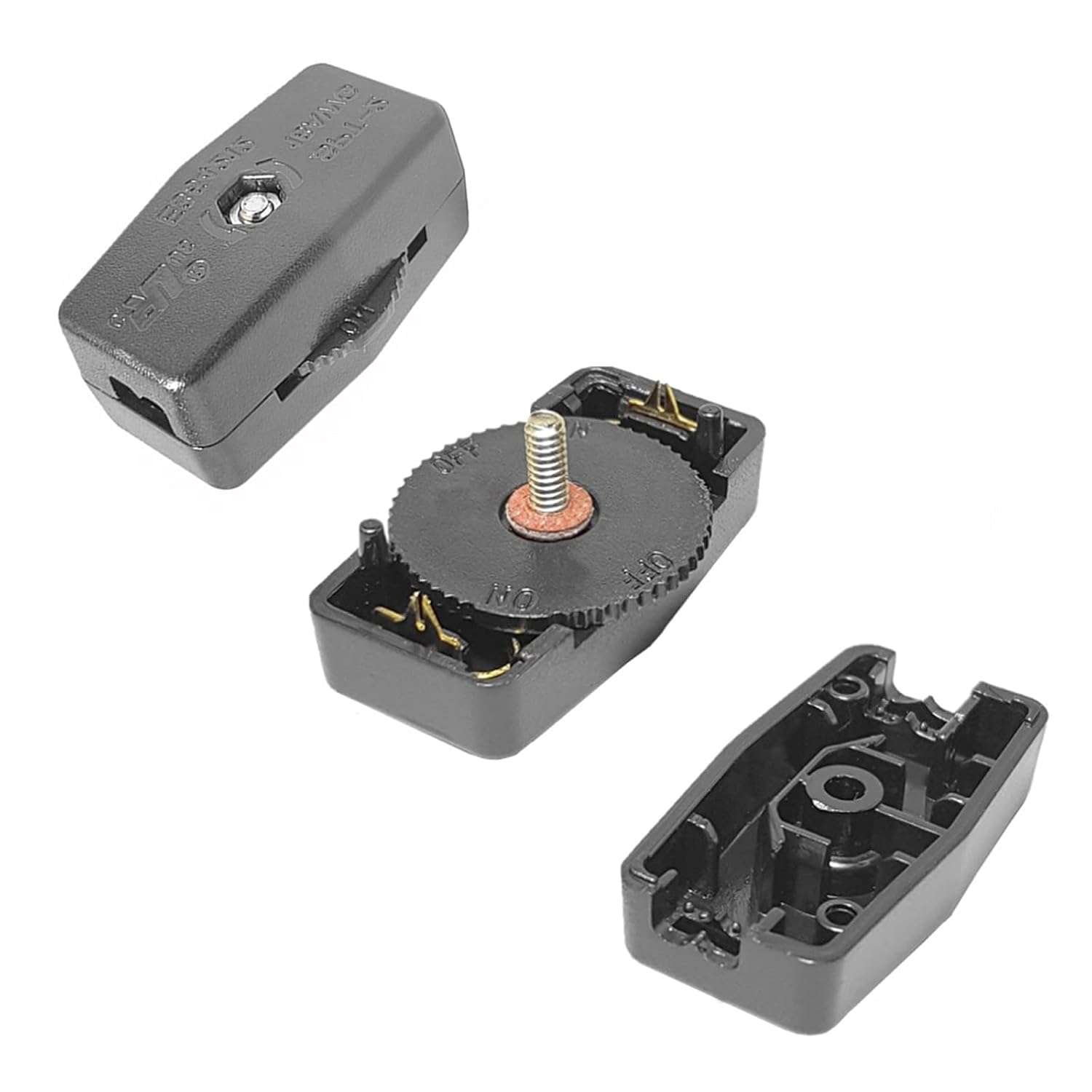 Buy Inline Cord Switch, 6 Pack, 125V 3A Inline Switch, Thumbwheel