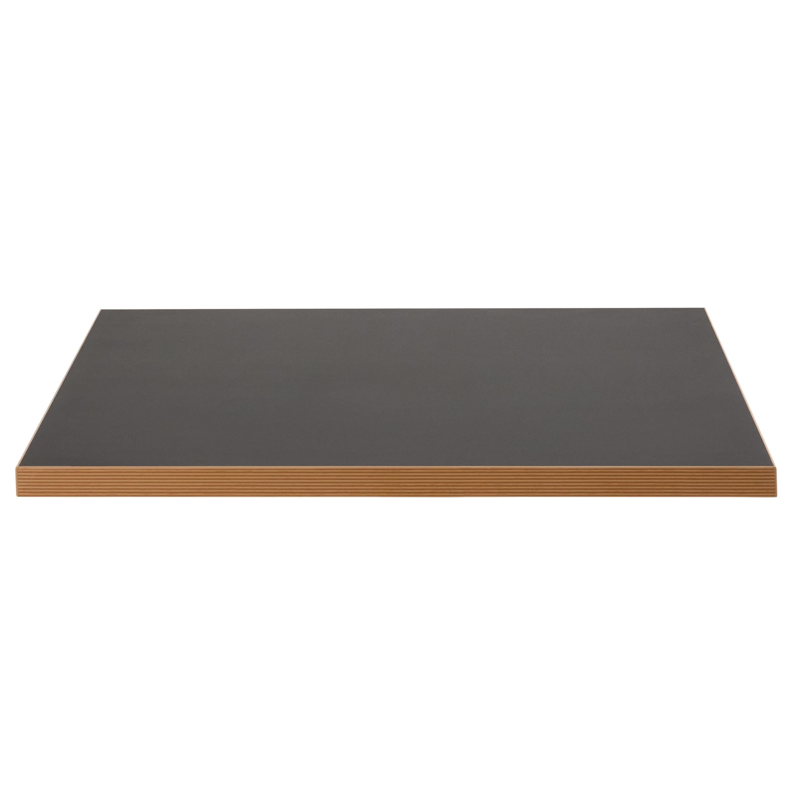 Oviala Plateau de Table carré Noir 60cm