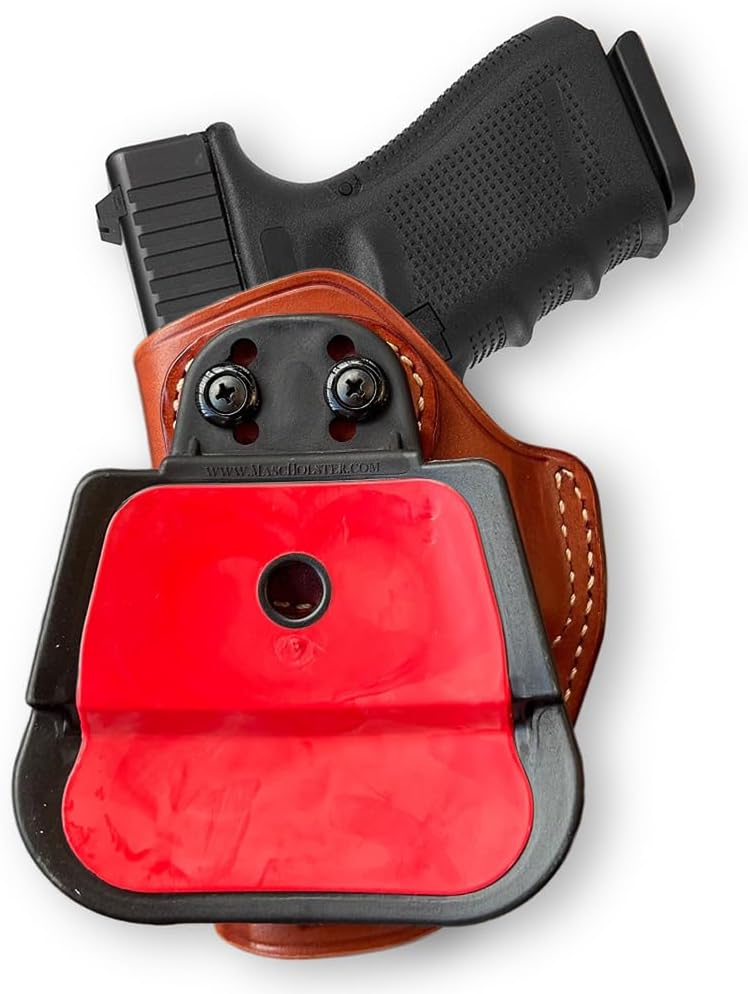 Masc Premium Leather Paddle Holster for G30S 3.78-inch. Right-Hand Draw, Brown #1315#
