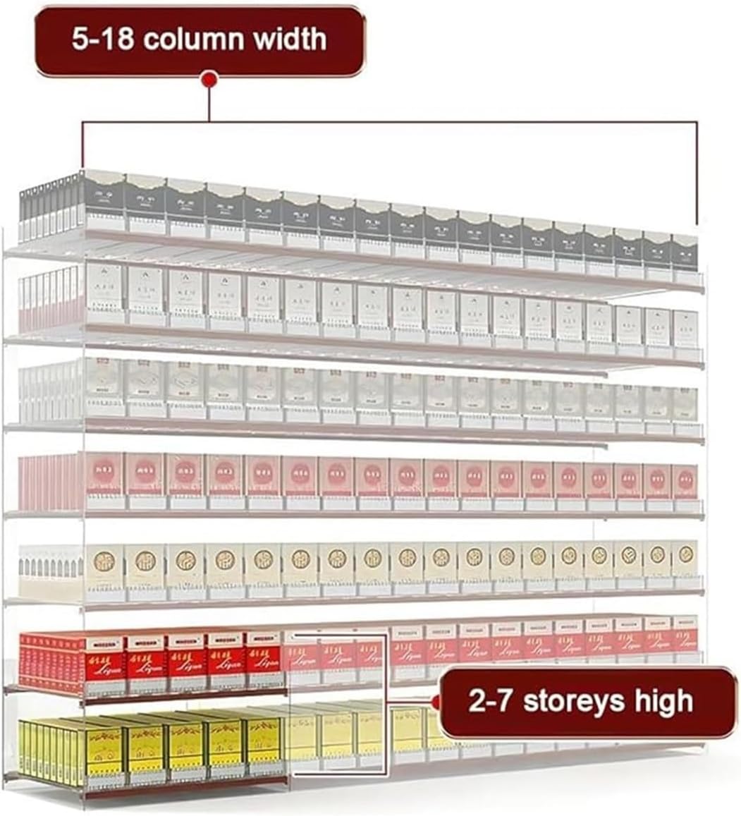 Acrylic Cigarette Display Rack, Wall-Mounted Cabinet with Auto Pusher, Retail Store & Supermarket Holder, Ideal for Coffee Shops & Shopping Centers (92.5x29x73.5cm)