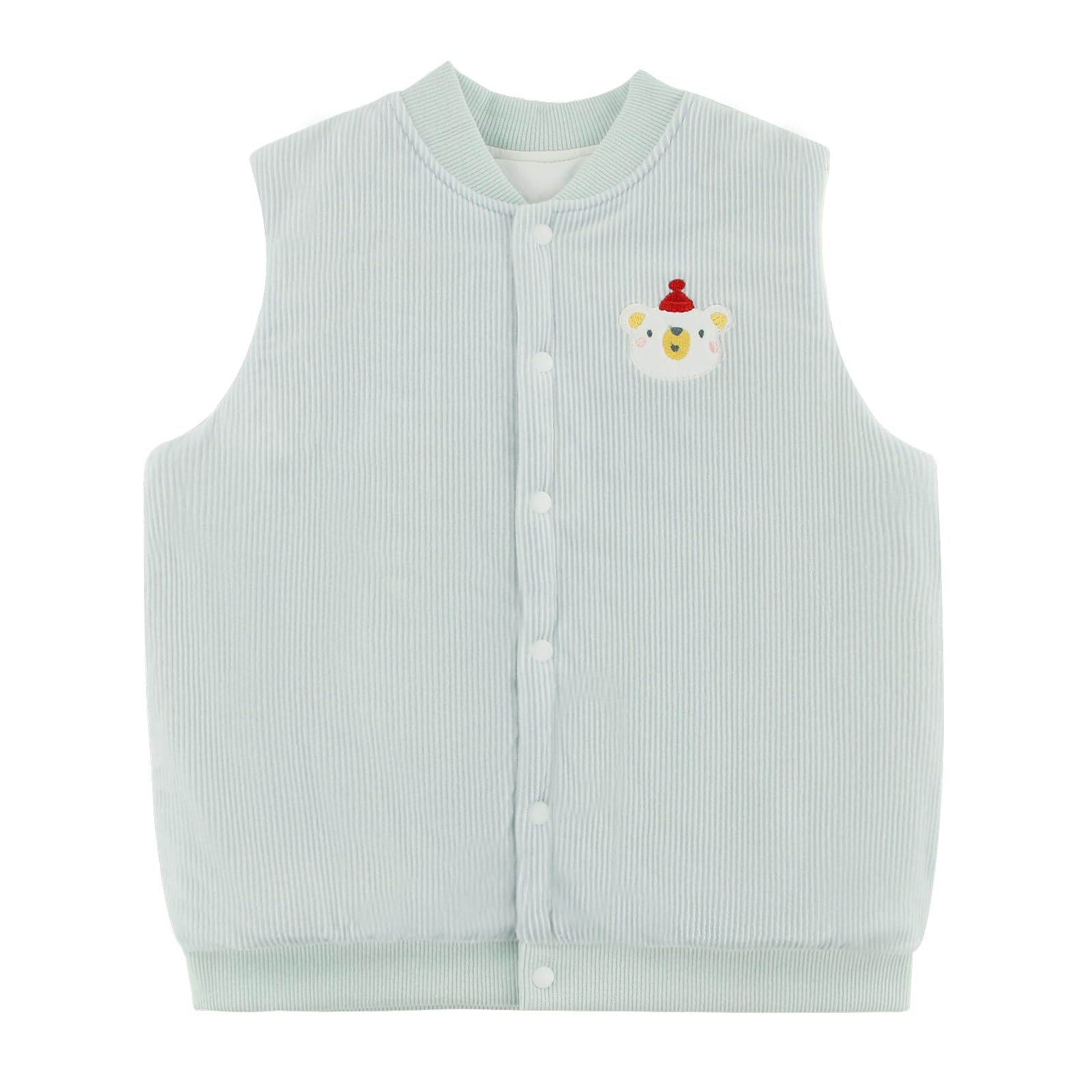 POBIDOBY High Thick Baby Vest for Girls&amp;Boys, Button Down Purcotton Toddler Cardigan Girl&amp;Boys for Spring&amp;Fall&amp;Winter