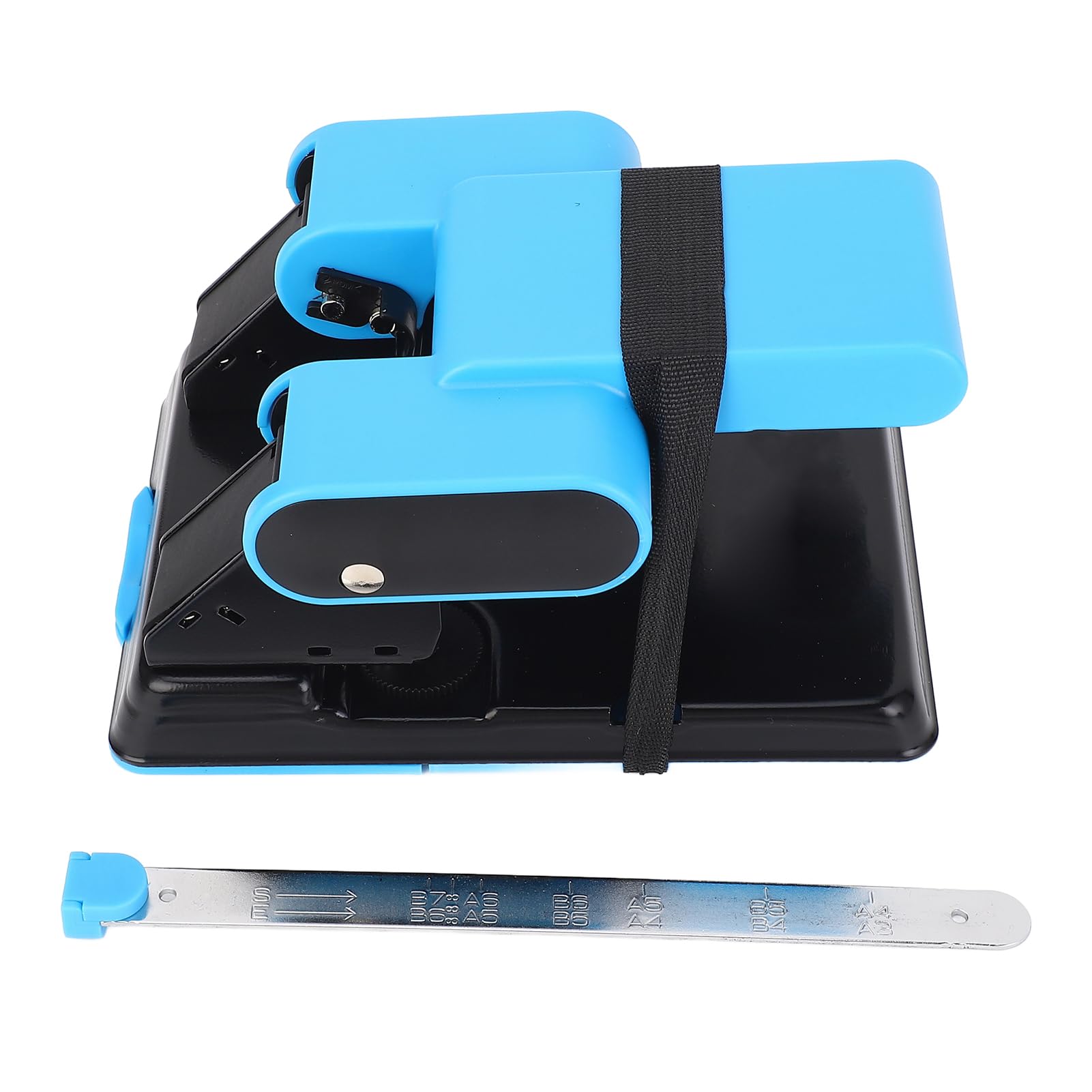 Perforatrice professionale a 2 fori, capacità di 70 fogli, con guida in metallo, righello per carta A4, uso ufficio, struttura in lega ABS, spaziatura 70 mm, 80 mm.