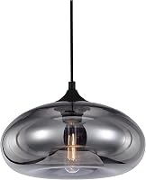 HJXDtech Loft Ipari Vintage Mennyezeti Függőlámpa Füstszürke Üveggel 1