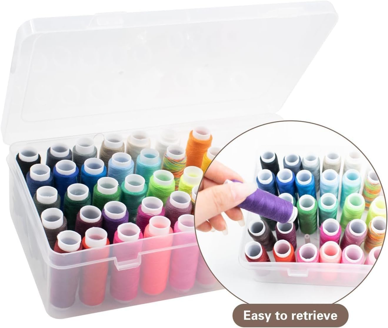 Piping Tip Storage Box - Transparent Stackable Organizer for Baking Tools, Dual-Spacing Frosting Tip Holder, Waterproof and Dustproof Case for Cake Decorating Supplies (White)