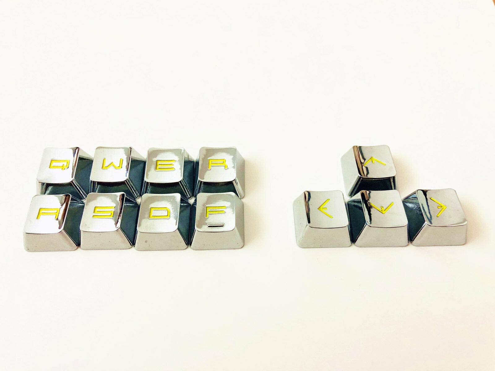 Amazon.com: 12 Keys FPS & MOBA Gaming Keycaps WASD QWER Arrow Zinc