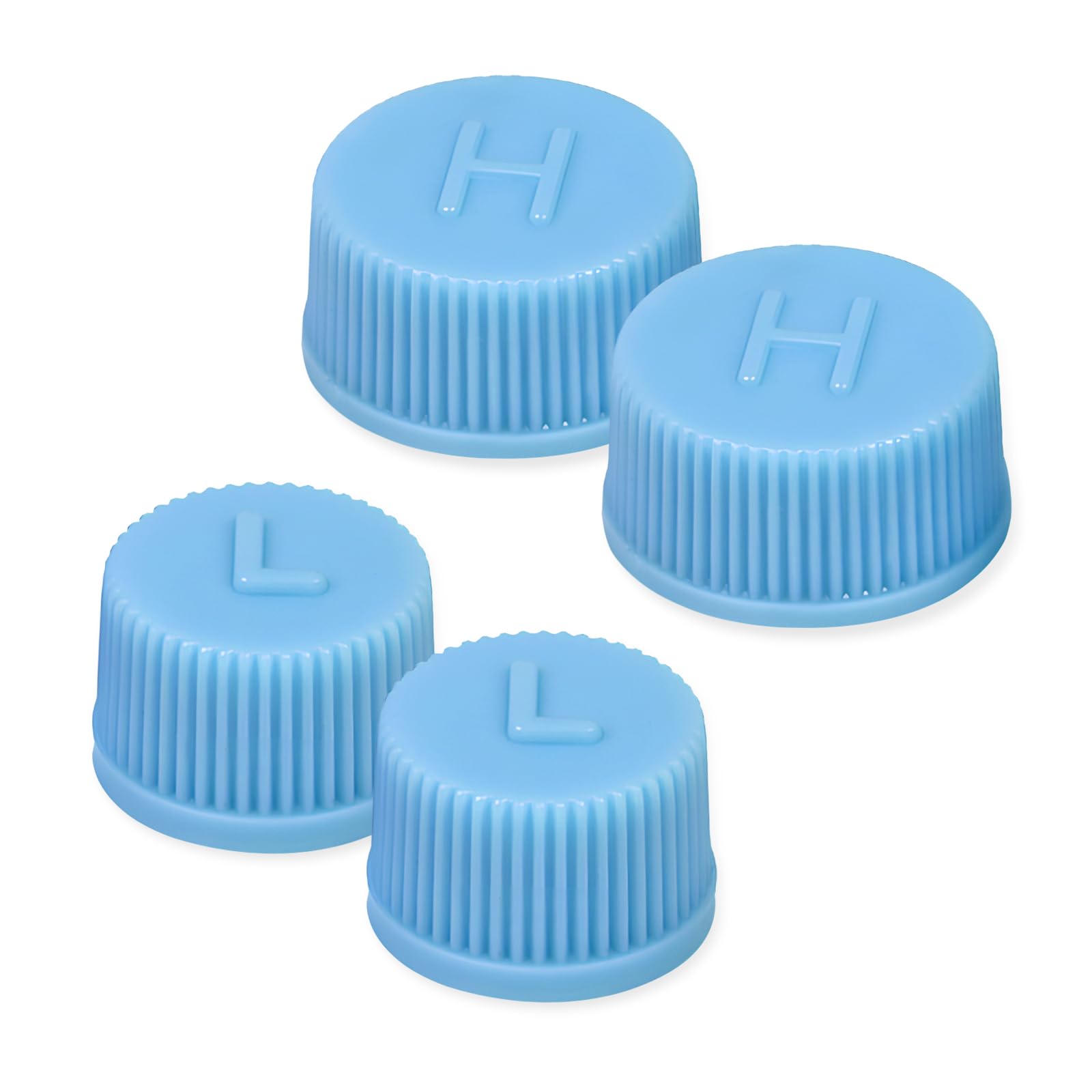 4 PCS Leakproof R134a AC System Replacement Valve Caps (High & Low Pressure)