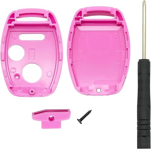 Miniatura 6 de Funda de repuesto para llavero Honda Accord Civic EX CR-V Fit Odyssey Pilot Ridgeline CR-Z - Carcasa para llave de entrada sin llave (rojo)