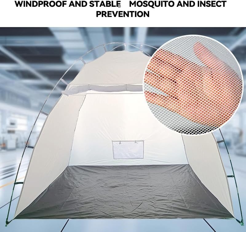 Portable Paint Booth Tent, 9.8x6x6.5 ft Large Spray Paint Shelter with Built-in Floor & Mesh Ventilation, Windproof Anchors, DIY Painting Booth for Furniture, Auto Parts & Hobby Projects