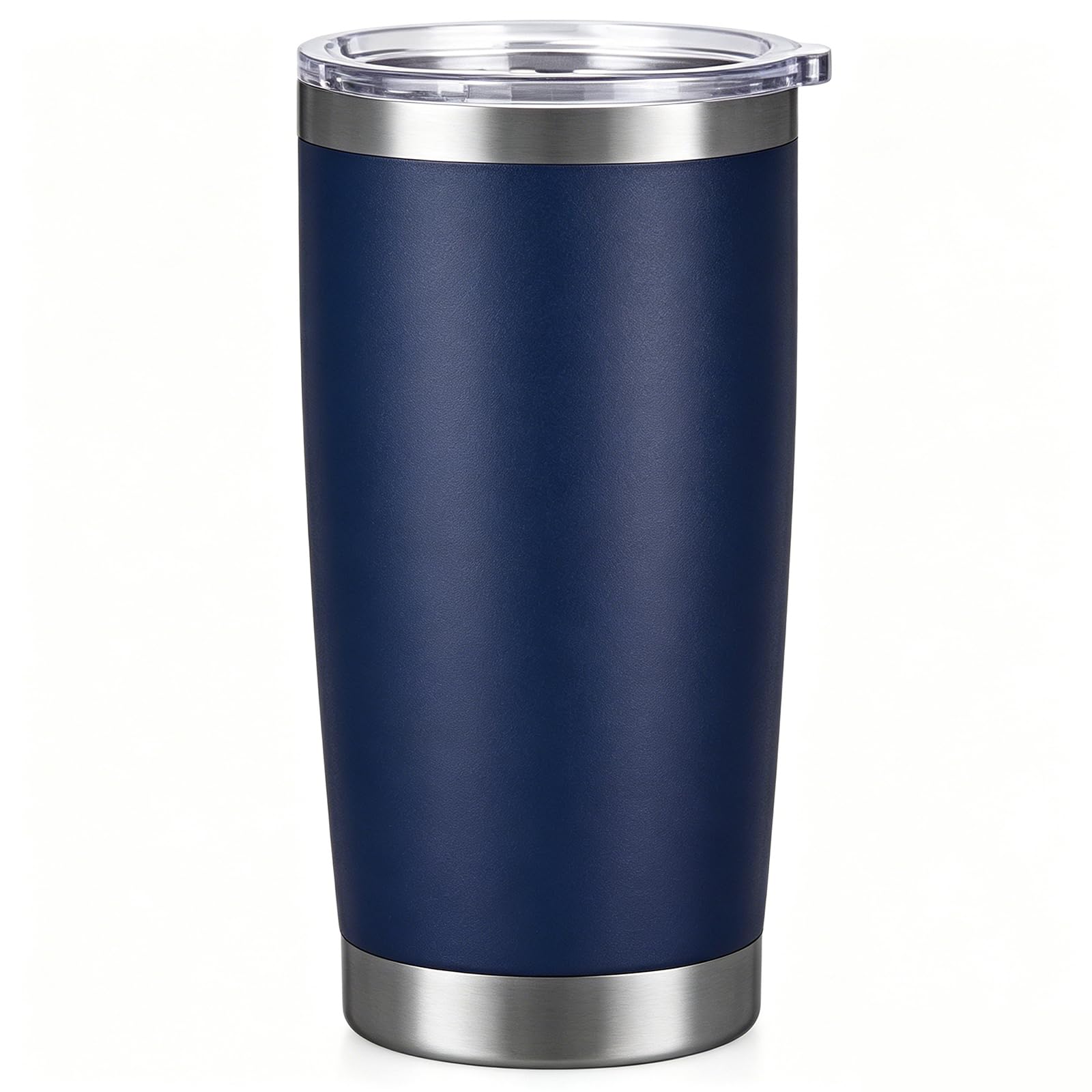 Luoqun88 Travel Insulated Tumbler 20oz/550ml, Stainless Steel Double Wall Thermal Coffee Cup with Lid – Keeps Hot & Cold Drinks, Fits Car Cup Holder (Navy Blue)