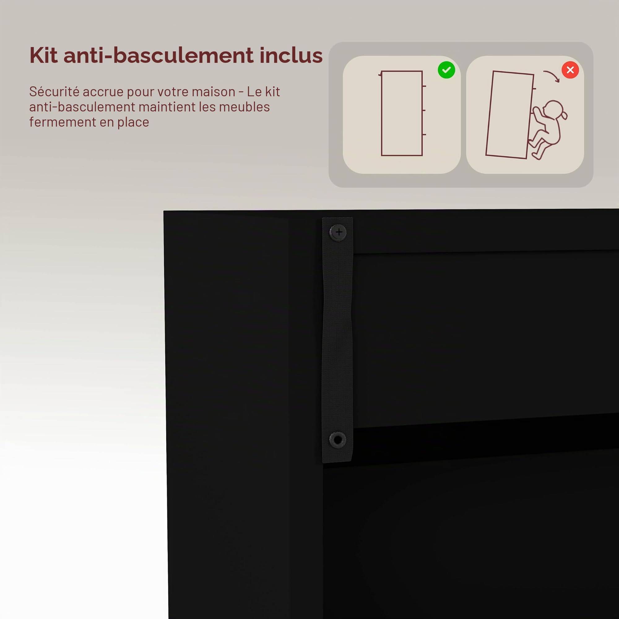 Vida Designs Armoire à Chaussures à 2 tiroirs, Organiseur de Rangement pour Chaussures, Meuble en Bois extractible, Noir | H 80 x L 60 x P 24 cm Environ
