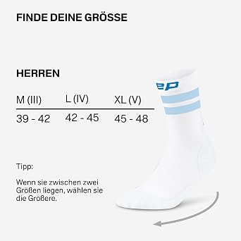 CEP Mid Cut Men's Running Socks with Compression - Comfortable Compression Socks & Sports Socks for Men - Versatile Running Socks with Comfortable Fit for Training Sports & Running