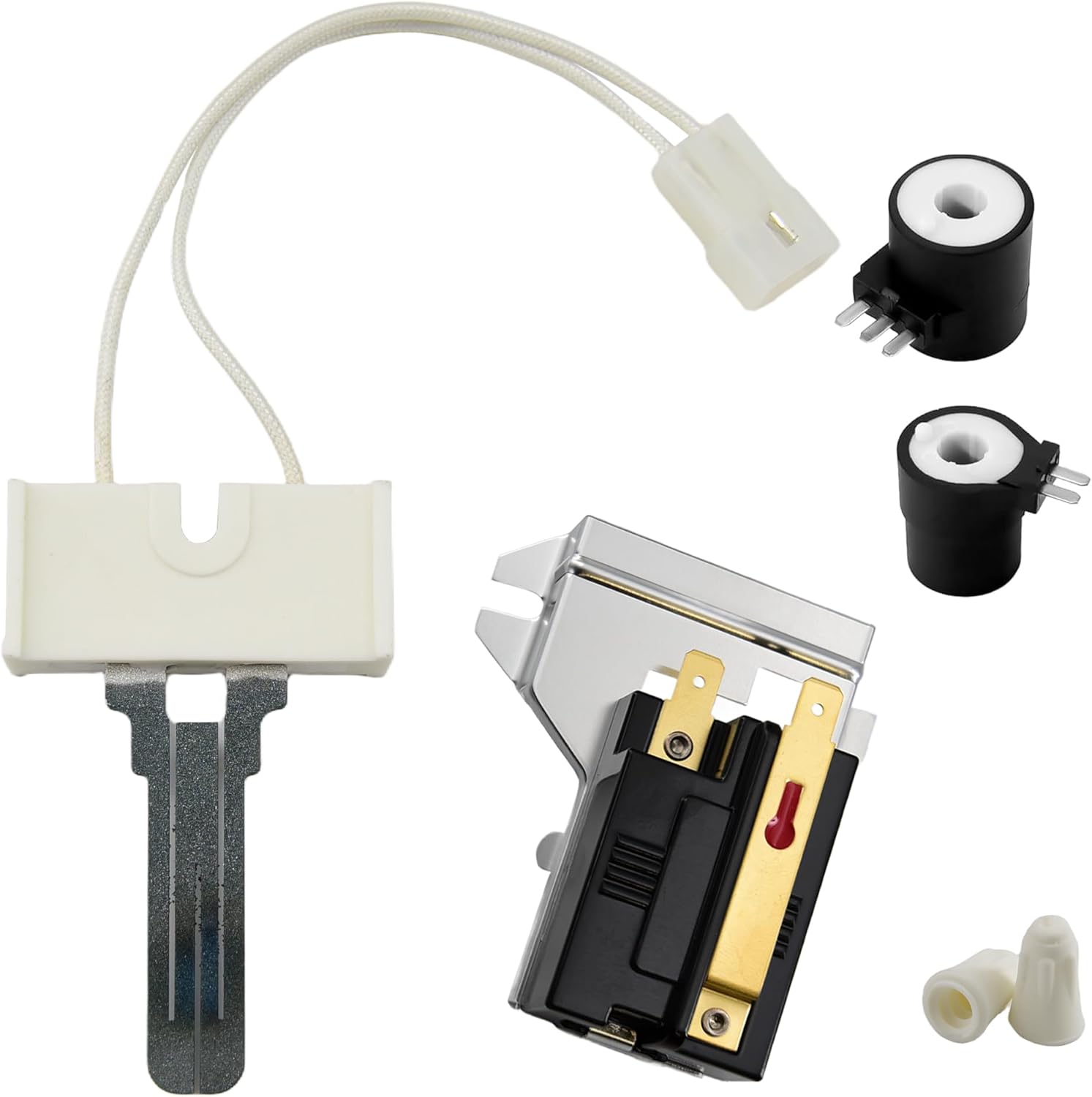 Gas Dryer Repair Kit Includes 279311 Igniter, 279834 Coil kit, 338906 Flame Sensor Widely Fit for Whirlpool Maytag Kenmore KitchenAid Sears Dryer Replacement Parts