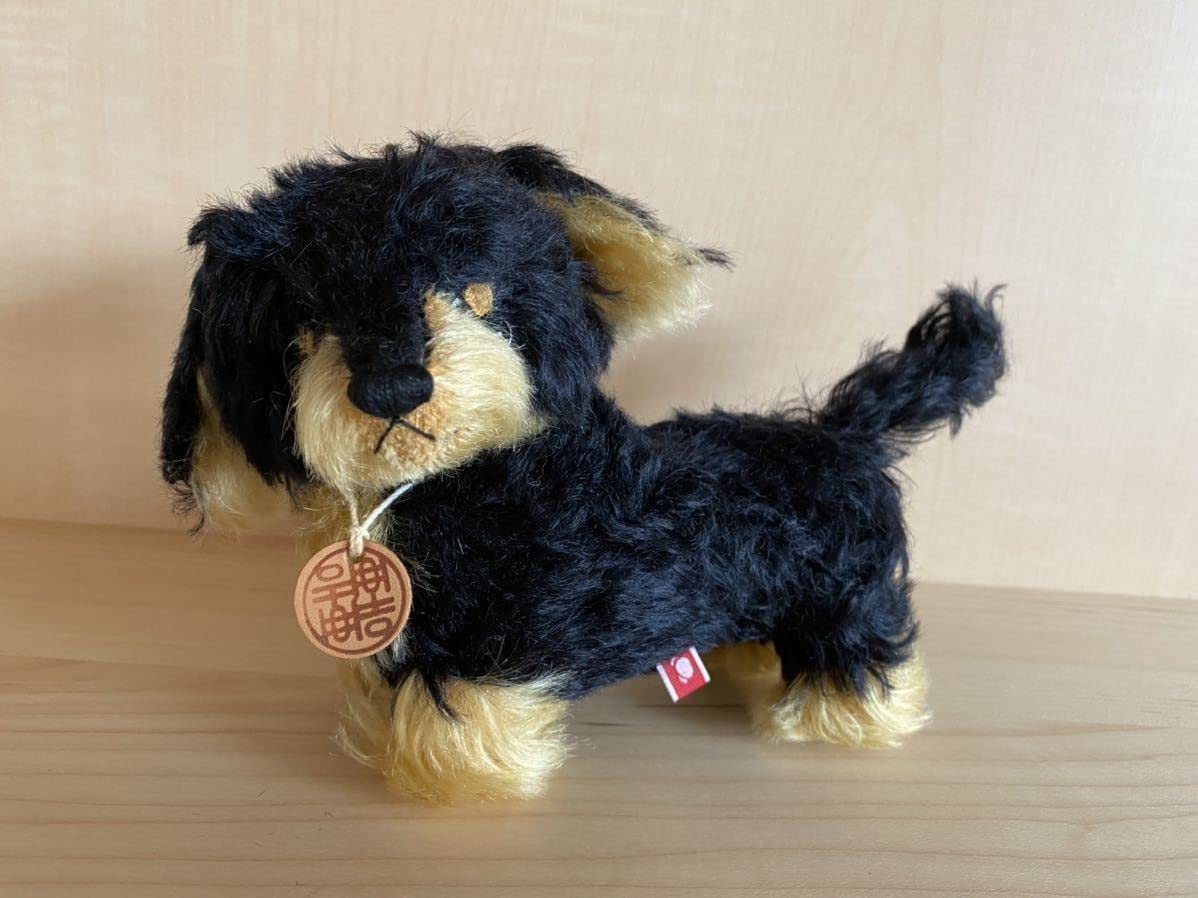 テディベア ブラックタン ダックス ぬいぐるみ 玩具 レトロ ミニチュア