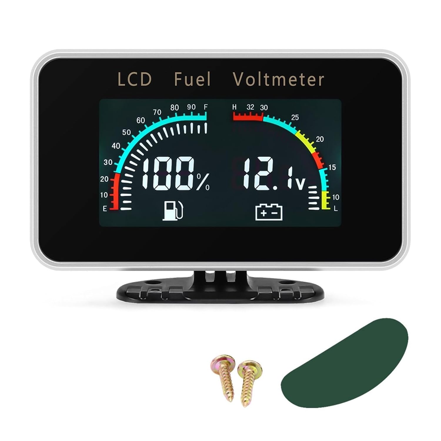 2IN1 LCD Car Digital Fuel Level Gauge + Voltmeter 12V 24V Liquid Meter Truck Voltage Board Auto Replacement