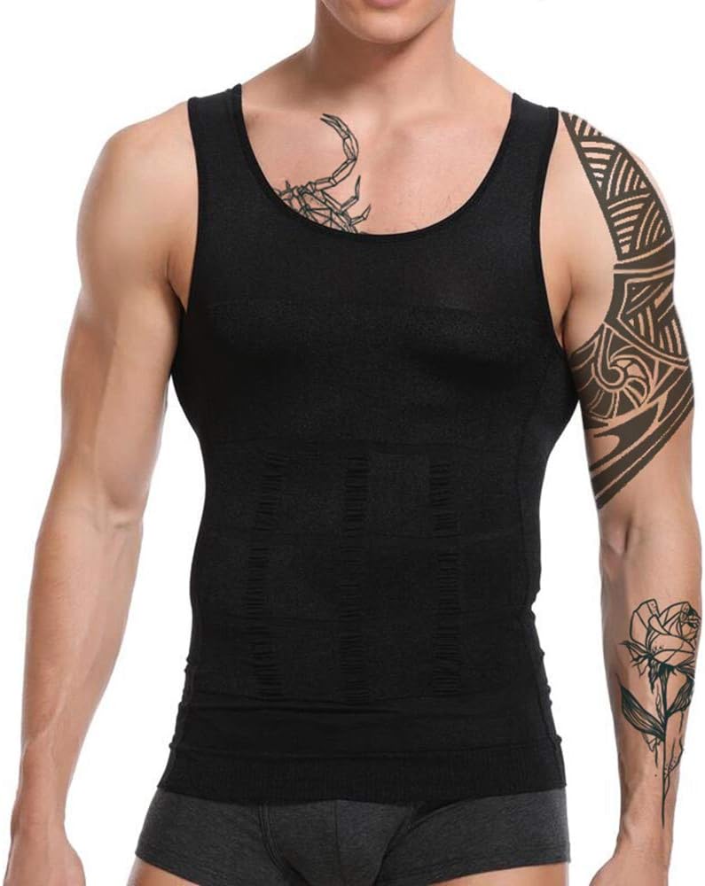 Men Body Slimming Tummy Shaper Belly Underwear Shapewear Waist Girdle Shirt