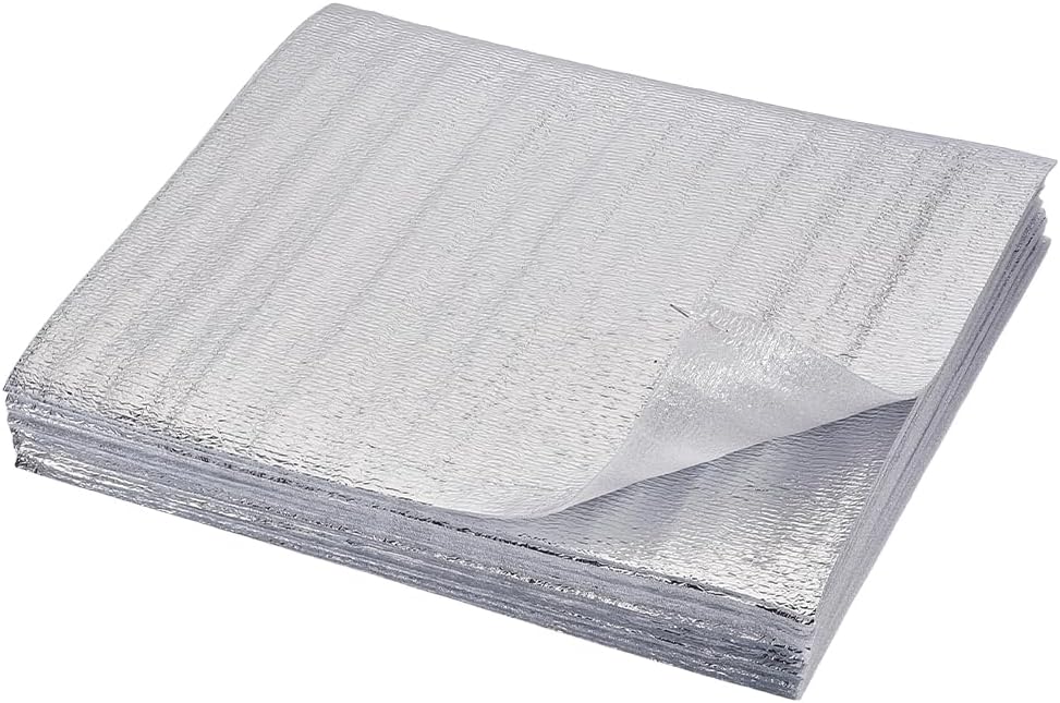 BENECREAT 50 Pack Heat Resistant Batting, 2mm Rectangle Thermal Insulation Batting EPE Foam Fabric for DIY Kitchen Sewing, Pot Holders, Oven Mitts, Coasters, 15.75x13.19inch
